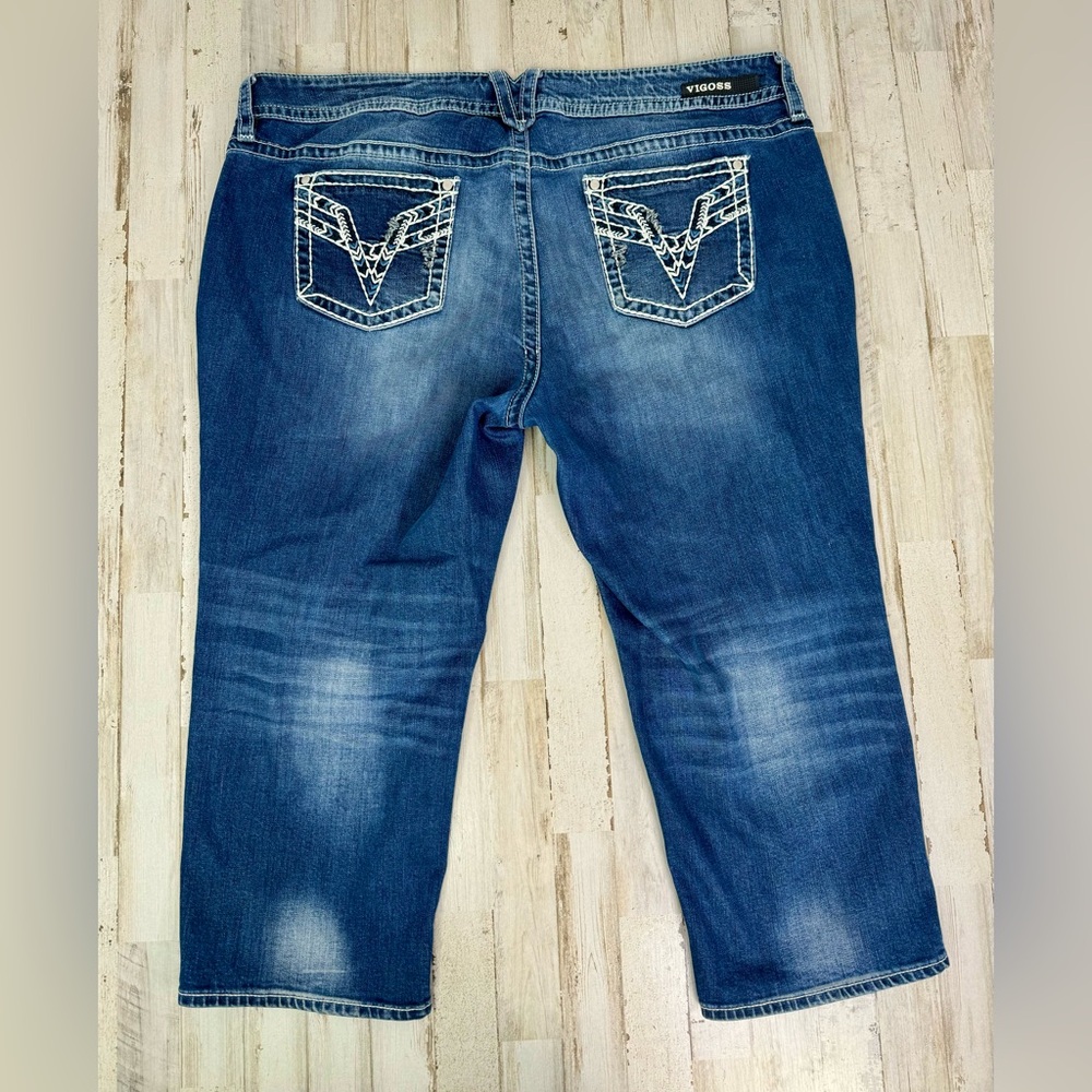 Vigoss Womens Capri The Chelsea Jeans Blue 24x23(48x24)
